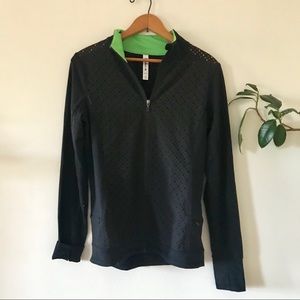Black Kyodan Workout Full Zip Size M Long Sleeve